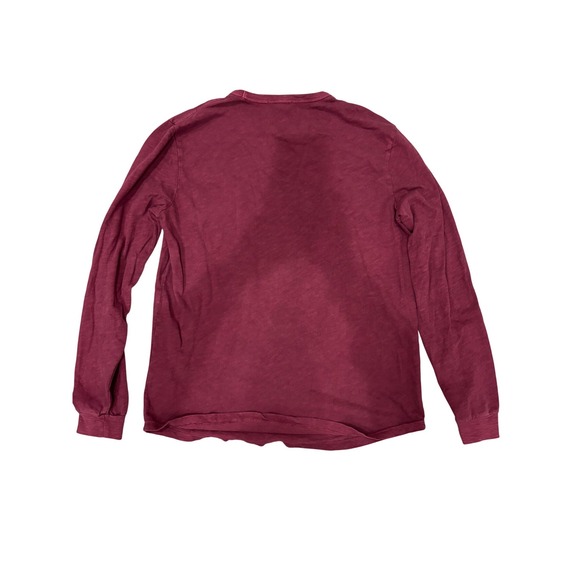 Marine Layer Mens Long Sleeve Pocket Tee Burgundy Maroon Cotton Shirt Size M $78 - Picture 8 of 9